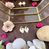 Vriksham Unique White Heart Shape Earring-G17745